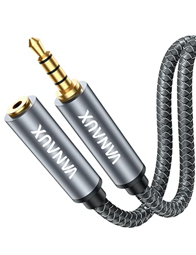 VANAUX Headphone Extension Cable 4 Pole,3.5mm TRRS Extension Cable with Microphone,Hi-Fi Sound Aux Cord,Male to Female Jack Stereo Audio Cable for Headphones,Car,MP3, Speaker (3FT/1M)
