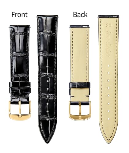 Image of BINLUN Leather Watch Band Genuine Calfskin Replacement Watch Strap Quick Release Crocodile Pattern 10 Colors 13 Sizes for Men Women(10mm,12mm,14mm,16mm,17mm,18mm,19mm,20mm,21mm,22mm,23mm,24mm)