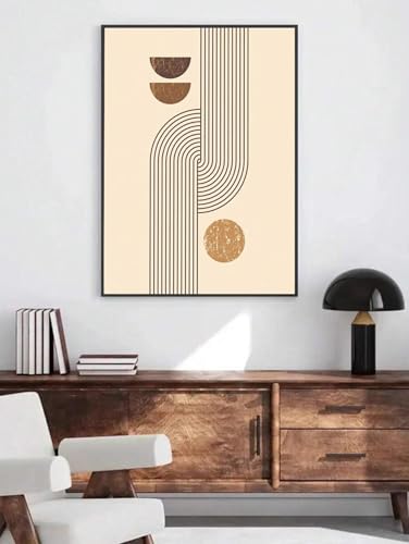 Décoration murale de style rétro XINBAO affiche géométrique bohème 50x70 - 5
