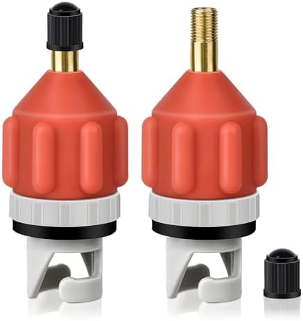 crvewom 2 Pcs Stand Up Paddle Board Pump Adapter, Strong Sealing Air Valve Adapter for Inflatable Boat, Premium Kayak Accessories for Quick Inflation and Deflation