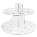 Oval Makeup Brush Holder, ESARORA 10 Hole Transparent Oval Makeup Brush Holder Drying Rack Clear Acrylic Cosmetic Shelf