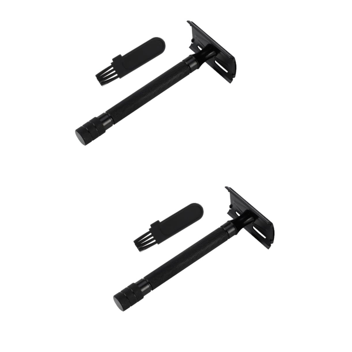 Didiseaon 2pcs Safety Razor for Men Reusable Double Razor Beard Trimmer Closest Shave Portable