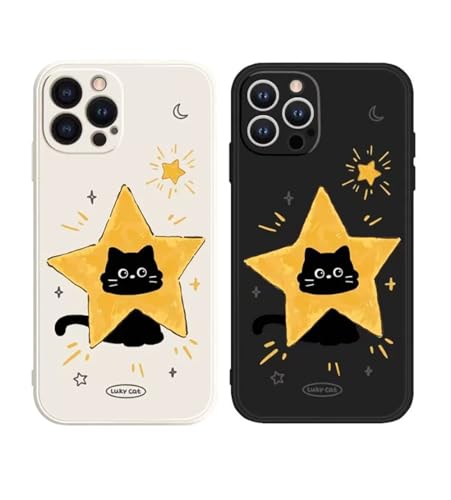 PAIXIKYZ Compatible con Realme X50 5G/Realme X3 SuperZoom – Funda Suave de TPU con Gato de la Suerte y Estrellas, Diseño Adorable, Antigolpes y Antirrayaduras