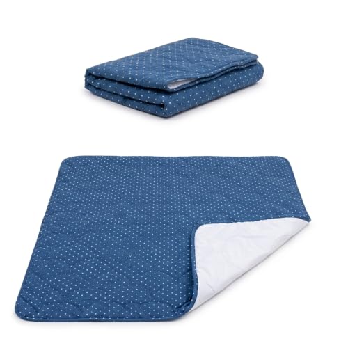 Image of TIDY SLEEP Baby Diaper Changing /Messy /Play Mat 95 x 95 cm (6-18 Months) | Soft Cotton Messy Mat for Newborns | Portable, Washable & Travel-Friendly | Galaxy Star