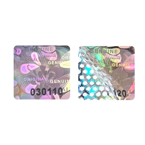 380PCS Hologram Tamper evident Stickers,Original Security Labels/Seals,Tamper Proof Warranty Void Sticker with Serial Number(0.6Inch X 0.6Inch)