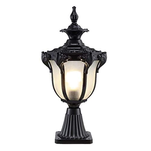 Phares muraux extérieurs de style européen E27 dorés pour façades et piliers de prestige