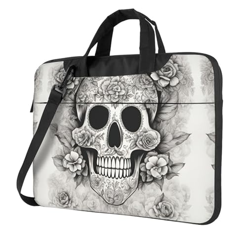 Housse pour ordinateur portable 14 pouces sacoche PC 13 et 15.6 motif tête de mort mexicaine