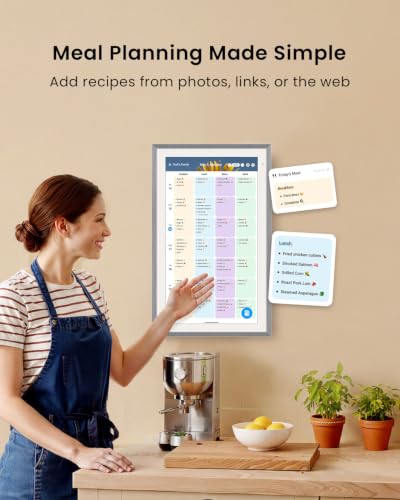 Image of Apolosign 15.6-inch Digital Family Calendar, No Subscription Fee, Smart Wall Planner with Calendar Sync, Chore Chart & Touchscreen Display for Busy Families, Dual Mode, with Stand (Gray)