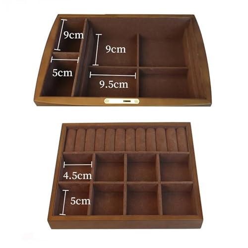 Boîte à bagues en bois double couche : sublimez votre coiffeuse avec cet écrin rétro - 2