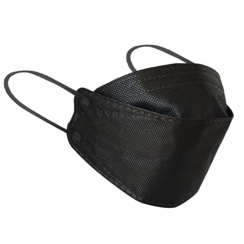 Máscaras KN95 3D KF94 Preta - Embalada INDIVIDUALMENTE - Kit de 10, 20, 30, 40, 50, 100 Unidades - 5