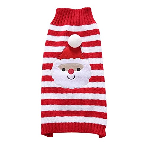 Classic Red Stripe Christmas Sweater For Small Dogs Cats Winter Warm Sweater School Style Shirt Outfits Clothes Xs #TOP5