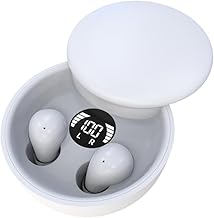 Mini Invisible Headphones Bluetooth 5.4 True Wireless Hidden in-Ear Earphones Sport Audio Earbud,Comfortable Mini Earbuds for Sleep Friendly Side Sleeping Earphones, for Work (White)
