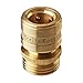 GORILLA EASY CONNECT Garden Hose Quick Connect Fittings. ¾ Inch GHT Solid Brass. (4)
