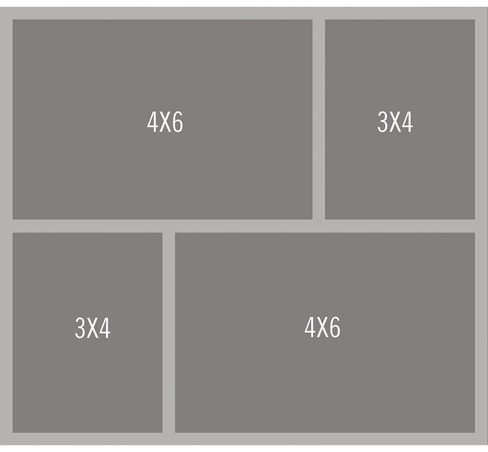 SIMPLE STORIES Simple Page Template-(1) 2-3"X4" & 2-4"X6", White