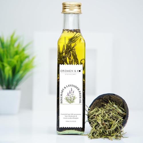 Dromen & Co Rosemary & Lavender Brew Oil | For Hair Growth, Control Dandruff & Hair Fall | Infused With Natural Herbs | Hair Oil For Men & Women- 250 Ml