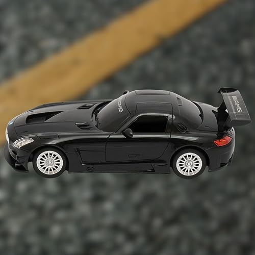 Rechargable Remote Control Car for Kids - Mercedes Benz SLS AMG GT3 - Full Function R/C - Proudly Made in India - 1:24 Scale - Pack of 1 in Black