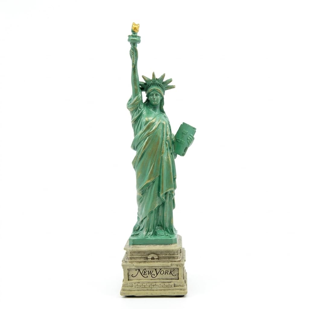 statue of liberty replica 6 inches short base & copper tint, statue of liberty souvenirs, new york souvenirs