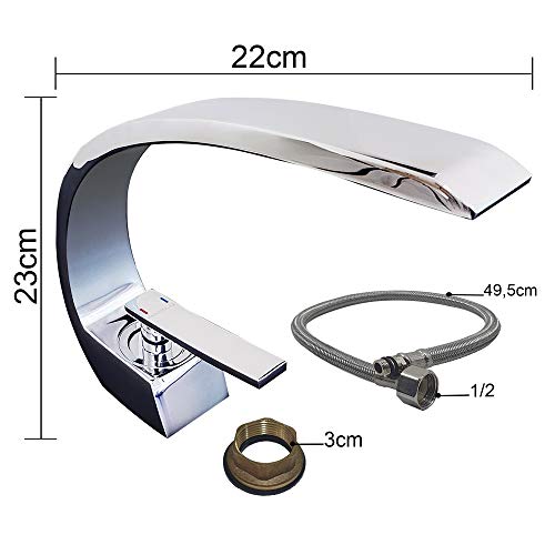 Torneira Banheiro Mz20 Alta Monocomando Agua Quente E Fria