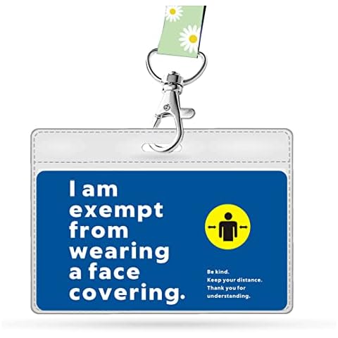 Face Mask Exemption Lanyard with Card Holder Cover