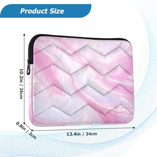 Funda para portátil de 13-14 pulgadas con diseño mármol rosa miniatura 3