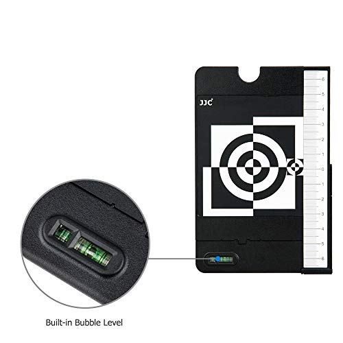 JJC Professional Camera Lens Auto Focus Calibration Tool Chart,Help Fine Tune Focus of Lens via Select DSLR Camera Has AF Fine Tune AF Micro Adjustment Function to Achieve the Greatest Image Sharpness