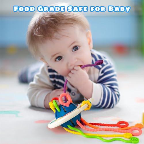 Xouduxpl Baby Toys, Montessori Toy for 6-12 12-18 Months Toddler Babies, Sensory Toy, Motor Skills & Pull String Activity for 1 2 3 4 5 6 Years Old Infant Boy Girl