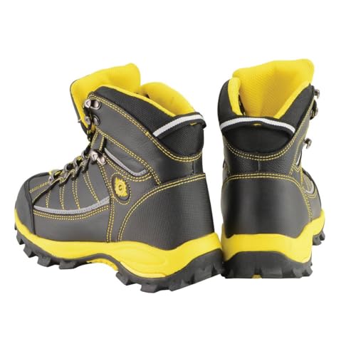 Image of Bazalt Men's Men's Black & Yellow Water & Frost Proof Leather Boots W /Composite Toe