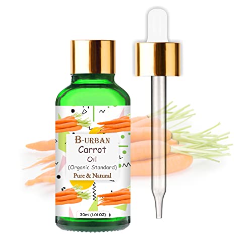 Image of B-URBAN Carrot (Daucus Carota) Oil,100% Pure & Natural Undiluted Carrier Oil Organic Standard For Skin & Haircare-30ML