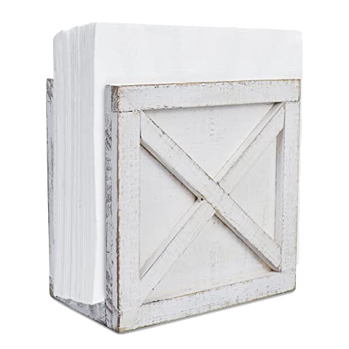 Karisky-Farmhouse-Napkin-Holder-Solid-Real-Wood-Rustic-Cocktail-Paper-Napkin-Dispenser-for-Kitchen-Countertops-Dining-Picnic-Table-Decor-White 417yJa5fZWL