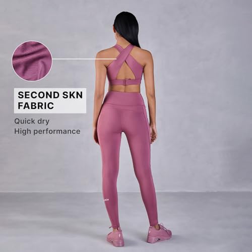 Image of Kica Crostini Full Coverage Sports Bra - High-Impact Support & Quick-Dry KICASKN Fabric