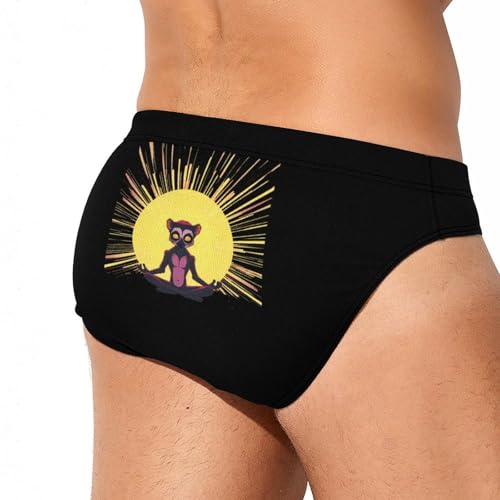 Lemur Yoga Animal Men's Swim Trunks Briefs Swimsuit Swimwear Bathing for Underwear Beach4