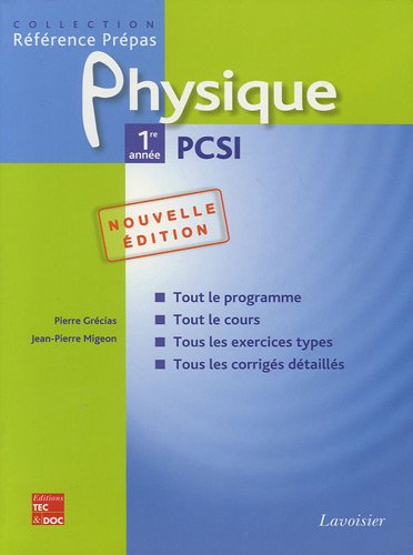 Télécharger Physique 1re année PCSI Livre PDF Gratuit