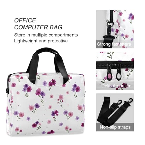 Bolsa para portátil con estampado floral, multi-bolsillos miniatura 6
