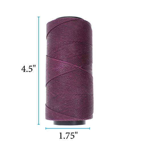The Beadsmith Knot It Waxed Polyester Cord, Plum Color, 0.7mm Diameter, Light Wax, 144 Meters (472 Feet) Per Spool - Image 4