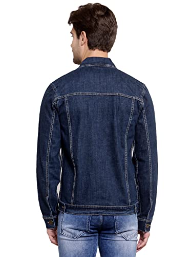 Image of Style Quotient Men Blue Washed Denim Jacket