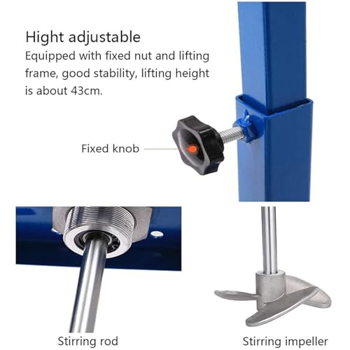 Mezclador de pintura neumático, máquina agitadora de soporte de 5 galones, agitador de mezcla automático para tanque y cubo, agitador de pintura eficiente para uso profesional