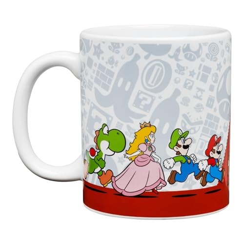Super Mario Kaffeebecher - Offiziell lizenziertes Nintendo Keramiktasse für Fans, Geschenk für Gamer und Retro-Spiel-Enthusiasten, 300 ml (10 fl oz)