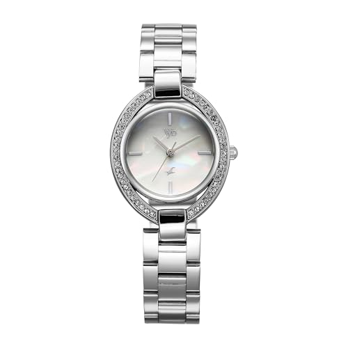 Fastrack Vyb Celeste Quartz Analog Mother of Pearl Dial Steel Sheet Metal Strap Watch for Women-Fv60043Sm01W, Band Color:Silver (B0DDKDJB9P) Amazon Price History, Amazon Price Tracker
