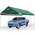 Quictent 10x20 ft Heavy Duty Carport Car Canopy Galvanized Car Tent Outdoor Boat Shelter with Reinforced Structure - Green