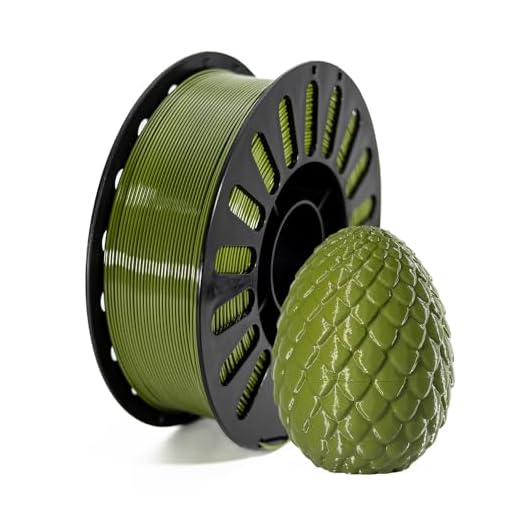 PETG 3D Printer Filament 1.75mm, 1kg (2.2lbs), Dimensional Accuracy ±0.03mm, Vacuum Sealed-Army Green