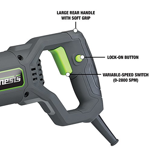 image for Genesis GRS750 7.5 Amp Reciprocating Saw with Wood Cutting Blade, Meta