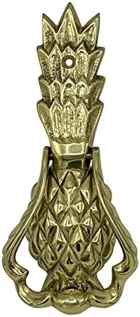 Solid Brass Sleek Pineapple Door Knocker; Beautifully Constructed with a Height of 7” x 3”Width. Lightweigh…