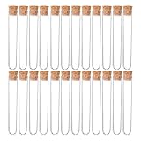 MENGKE 30 Stück Labor-Reagenzgläser Mit Korken, Durchsichtiges Kunststoff-Reagenzglas, Holzstopfen, Testflasche For Wissenschaftliche Experimente, Terrarium, 7,8 X 1,3 Cm