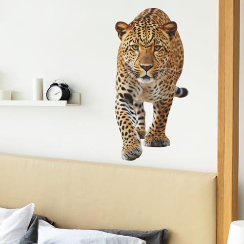 Vinilos decorativos adhesivos de leopardo 3D impermeables Achang miniatura 6