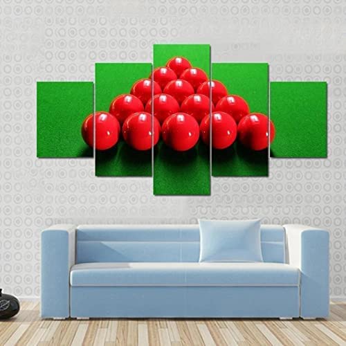 Image home decor billard 5 panneaux pour habiller un grand mur de salon vide
