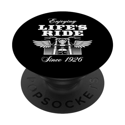 96 años de edad Motociclista 1926 96 cumpleaños PopSockets PopGrip Intercambiable