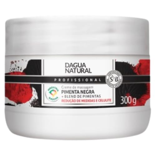 Creme de Massagem com Pimenta Preta D'AGUA NATURAL D'Agua Natural 300 G