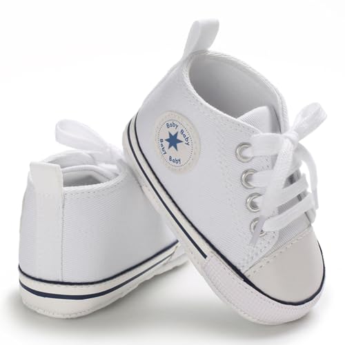 unisex baby girls boys canvas high-top shoes newborn infant anti-slip soft sole frist walking breathable sneakers