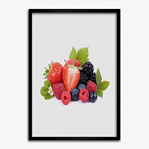 Affiche fruits de la forêt Tulup et son cadre moderne 50x70 pour décorer votre cuisine