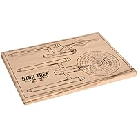 Elbenwald Star Trek Wood Cutting Board U.S.S. Enterprise Beech